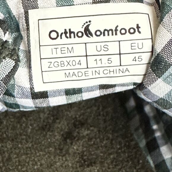 Ortho Comfoot Shoes Men 11.5 Green Corduroy Cushioned Walking Orthopedic - Picture 9 of 12